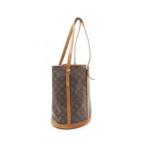Louis Vuitton Shoulder Bucket GM Monogram Leather Brown Bag